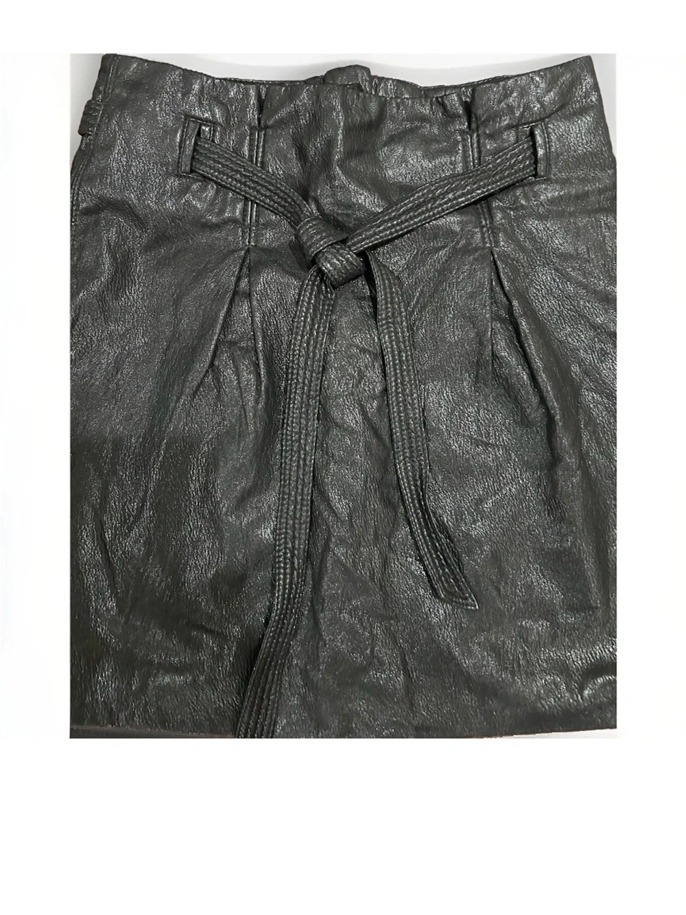 Free People Vegan Leather skirt women Black Chic City bikercore